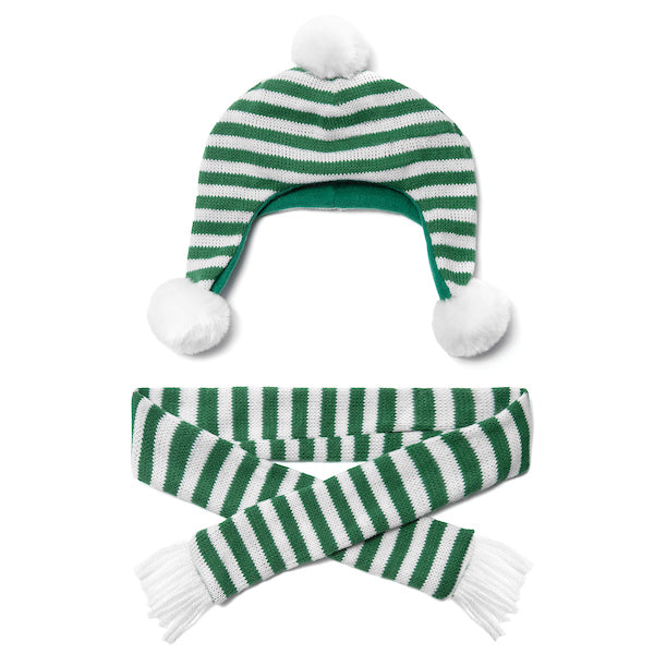 Green Striped Hat